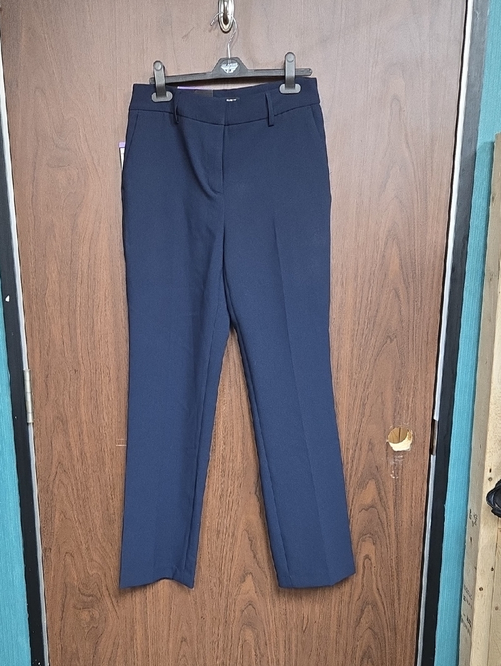 Hilary Radley Size 4 Navy Straight Leg Trouser Pant